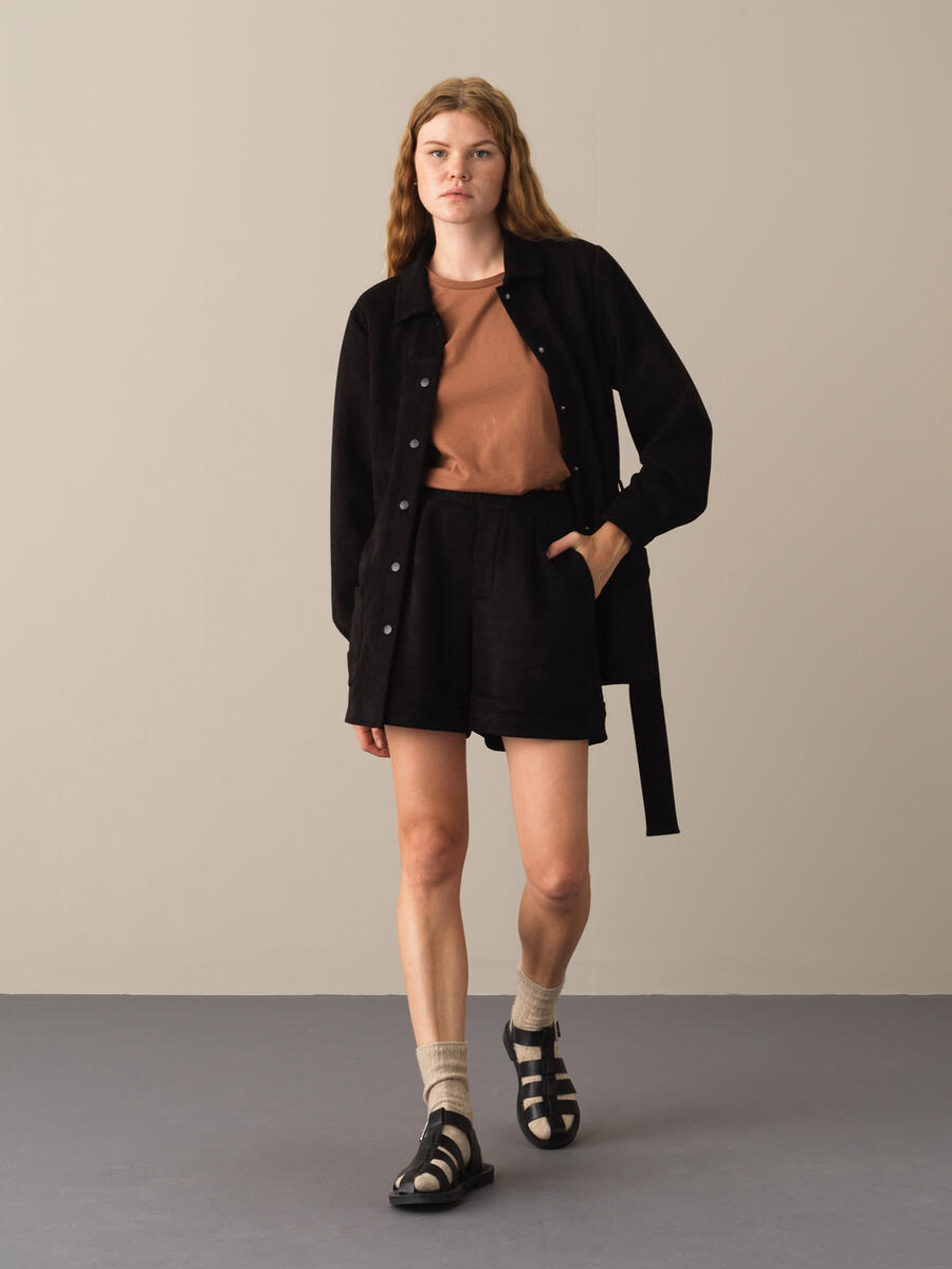 Regular Fit Suede-Look Shirt Jacket - 4