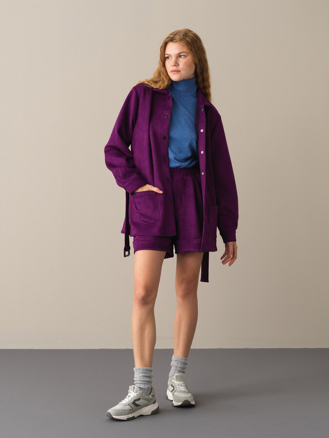 Regular Fit Suede-Look Shirt Jacket - Xint