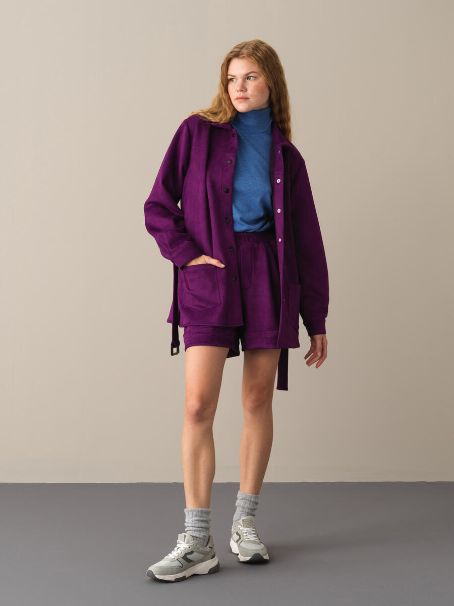 Regular Fit Suede-Look Shirt Jacket - 2