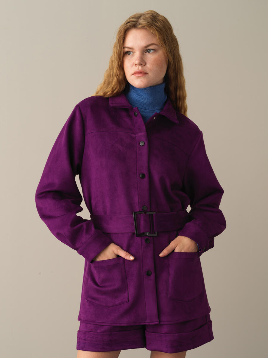 Regular Fit Suede-Look Shirt Jacket