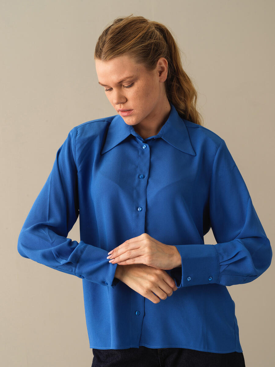 Shoulder-Padded Oversized Shirt