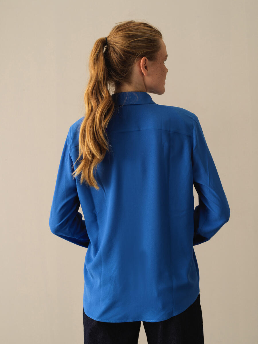 Shoulder-Padded Oversized Shirt - 3