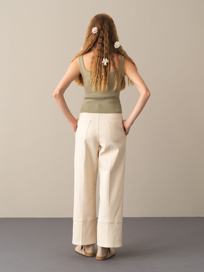 Cotton Slim Fit Knitted Basic Tank Top - Xint