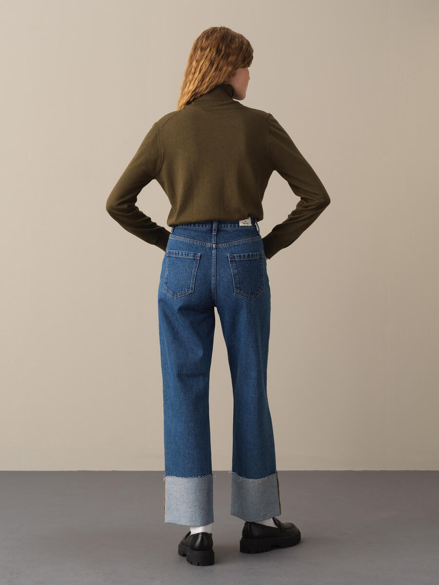 100% Cotton Regular Fit Basic Sweater - 4