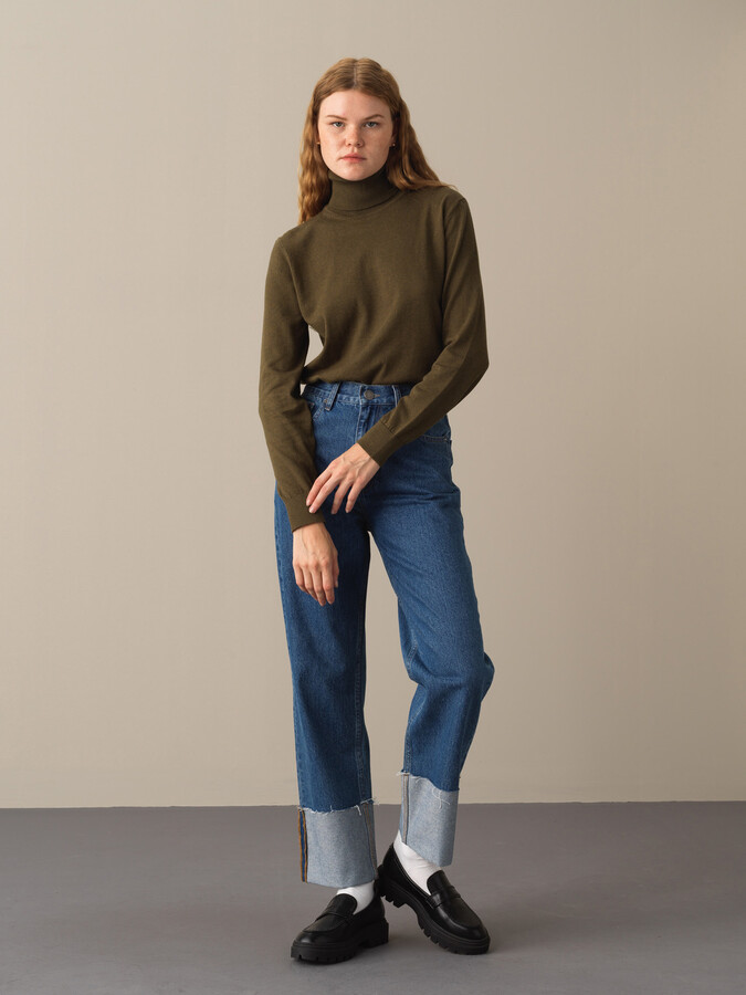 100% Cotton Regular Fit Basic Sweater - Xint
