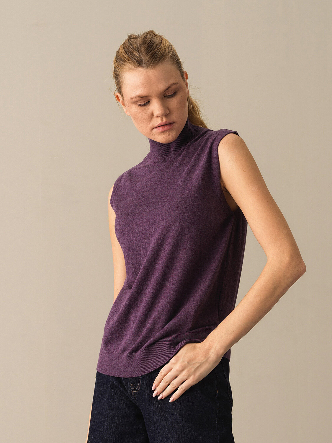 100% Cotton Regular Fit Basic Sweater - Xint