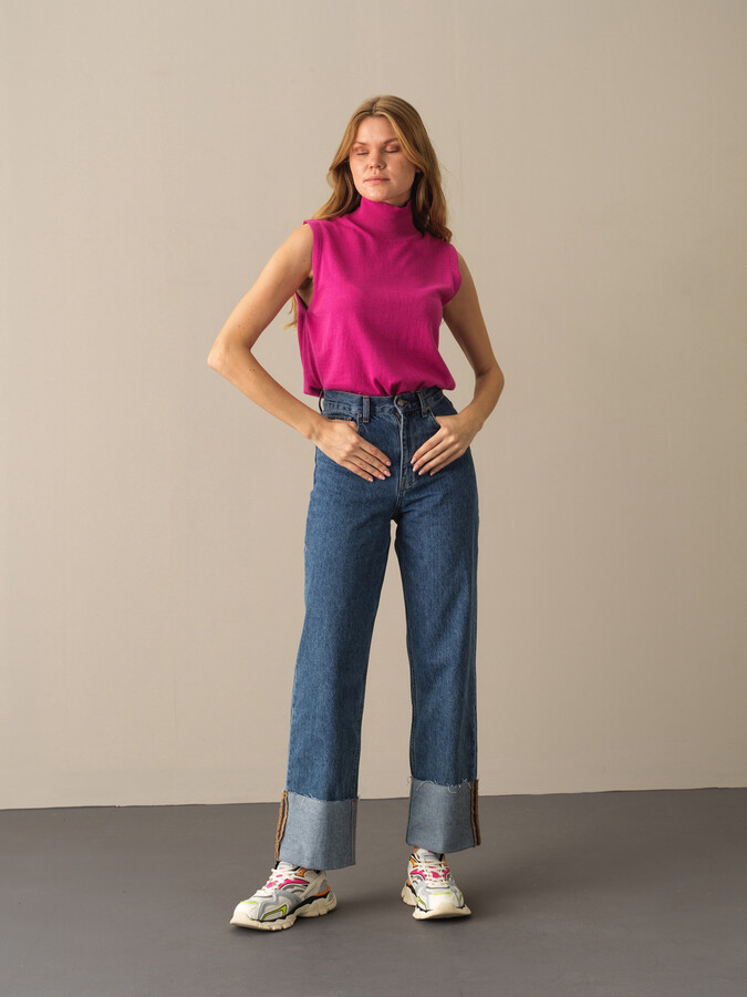 100% Cotton Regular Fit Basic Sweater - Xint