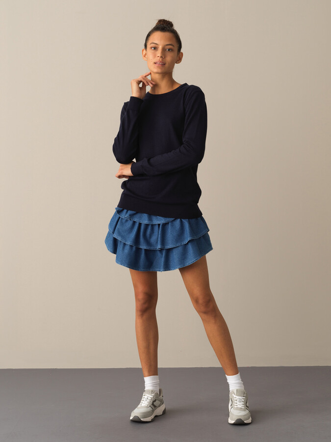 100% Cotton Regular Fit Basic Sweater - Xint