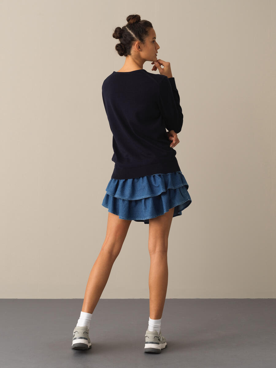 100% Cotton Regular Fit Basic Sweater - 4