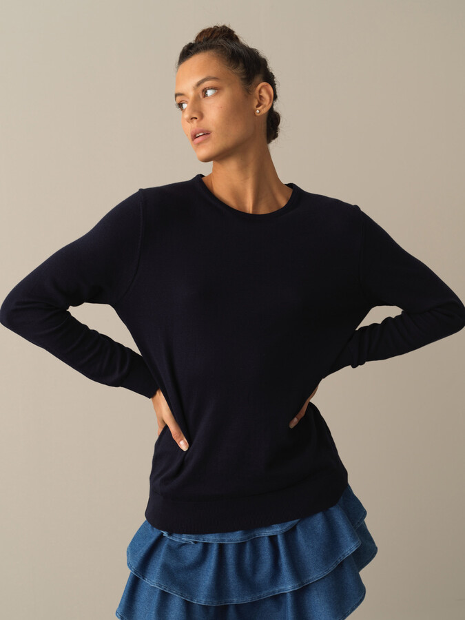 100% Cotton Regular Fit Basic Sweater - Xint
