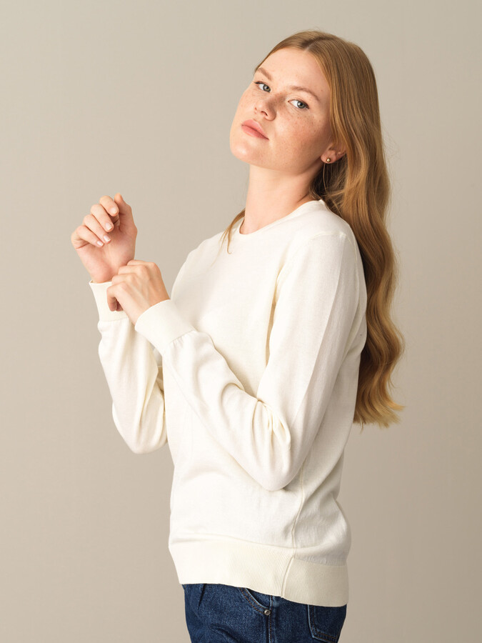 100% Cotton Regular Fit Basic Sweater - Xint
