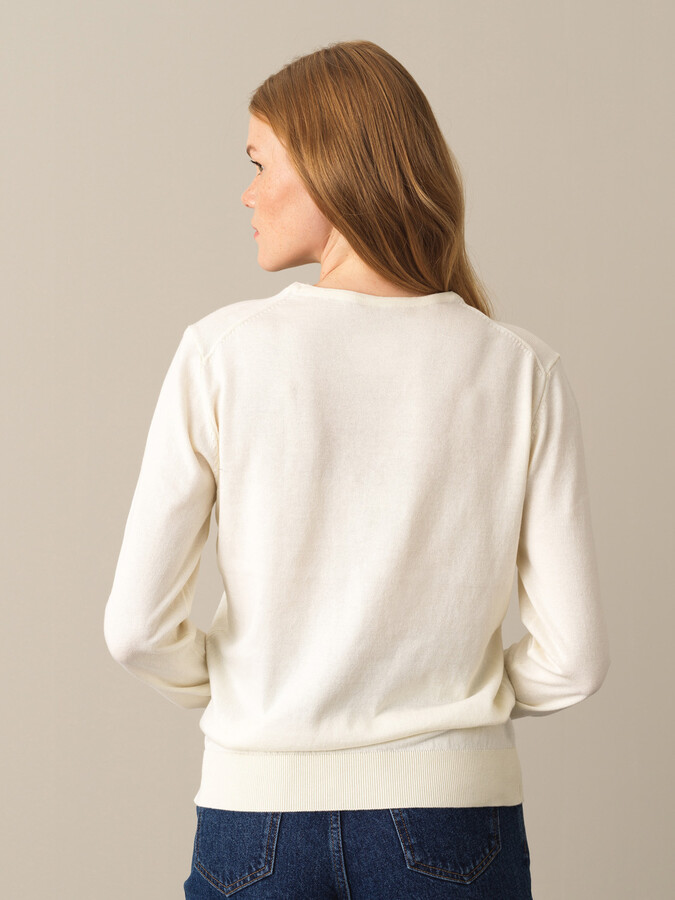 100% Cotton Regular Fit Basic Sweater - Xint