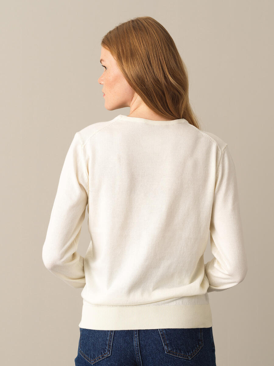 100% Cotton Regular Fit Basic Sweater - 4