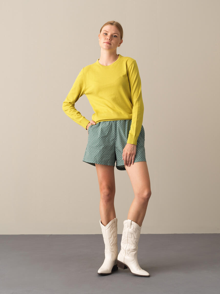 100% Cotton Regular Fit Basic Sweater - 2