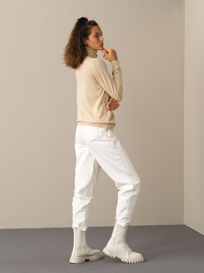 100% Cotton Regular Fit Basic Sweater - Xint