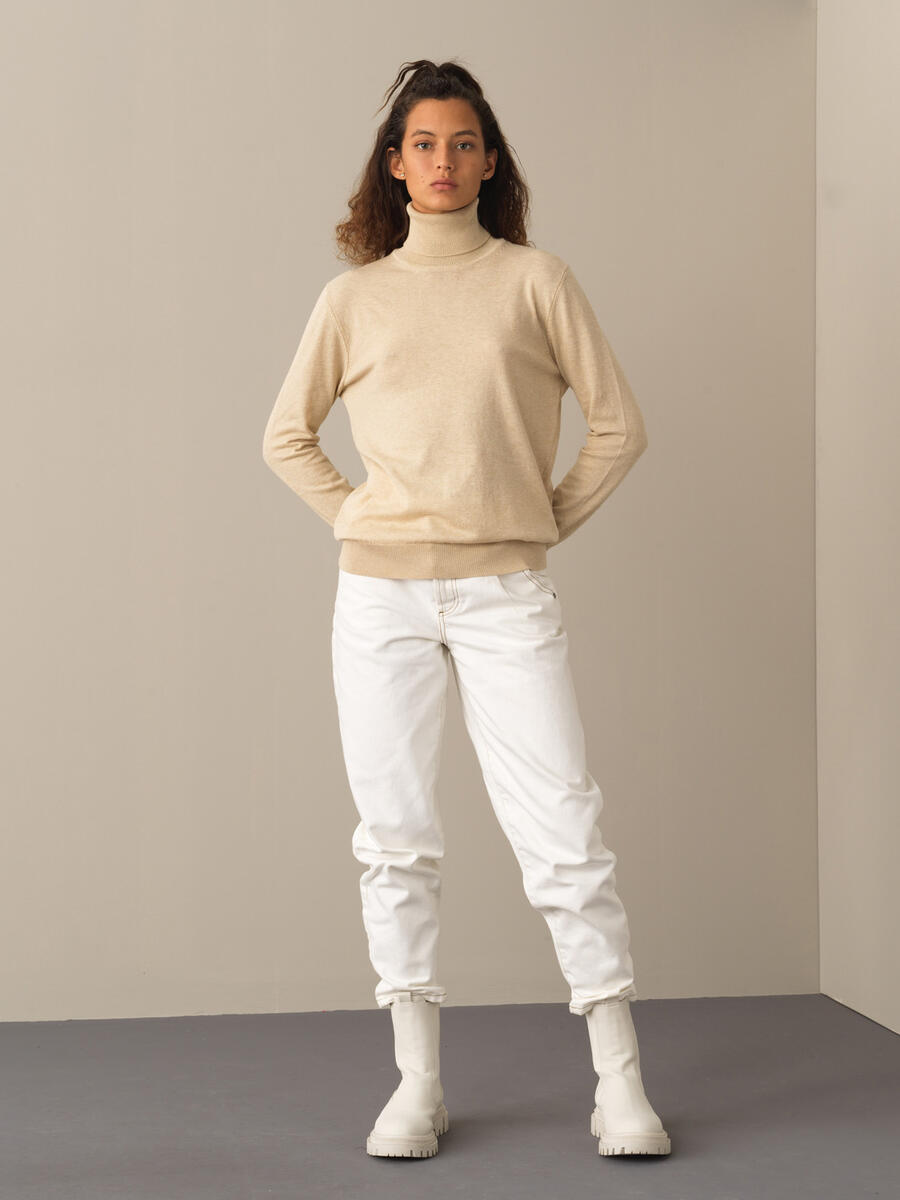 100% Cotton Regular Fit Basic Sweater - 2