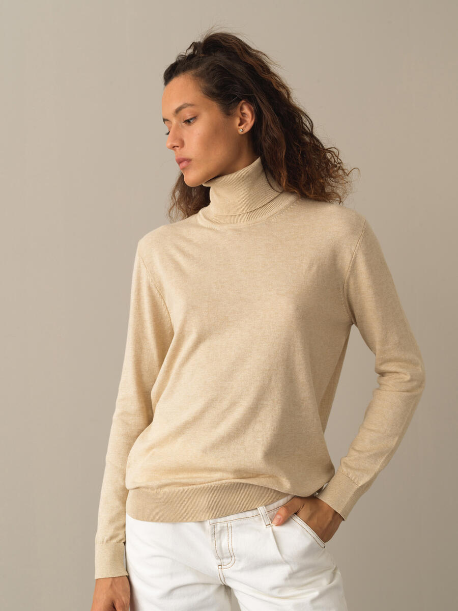 100% Cotton Regular Fit Basic Sweater - 1