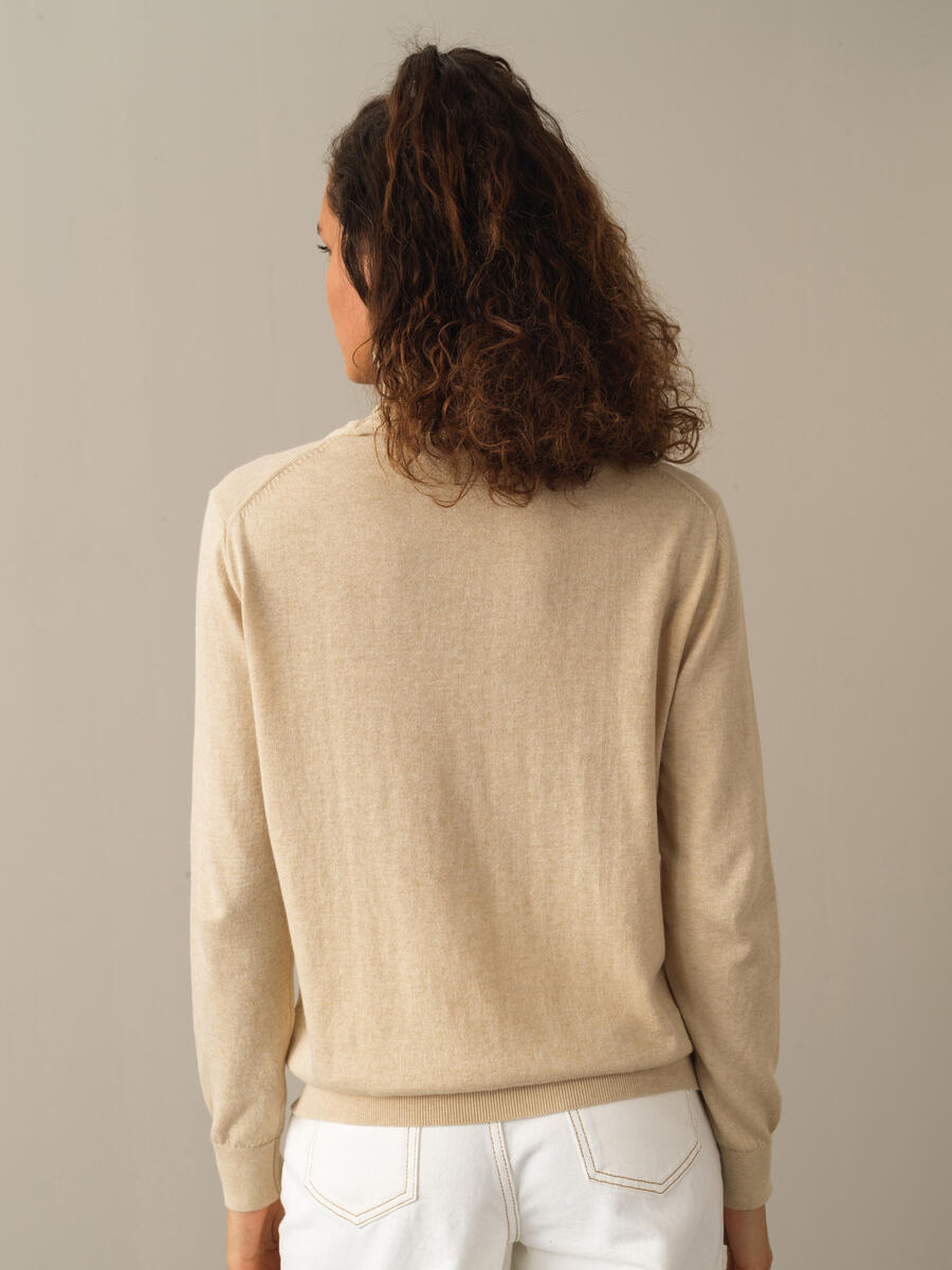 100% Cotton Regular Fit Basic Sweater - 4