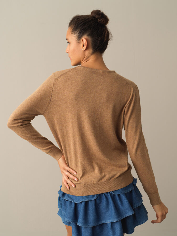100% Cotton Regular Fit Basic Sweater - Xint