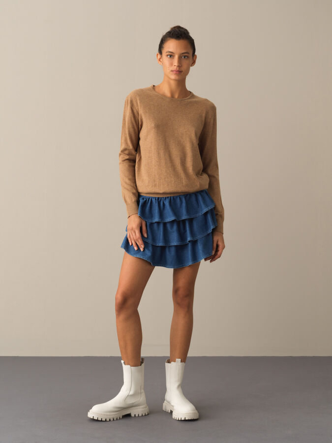 100% Cotton Regular Fit Basic Sweater - Xint