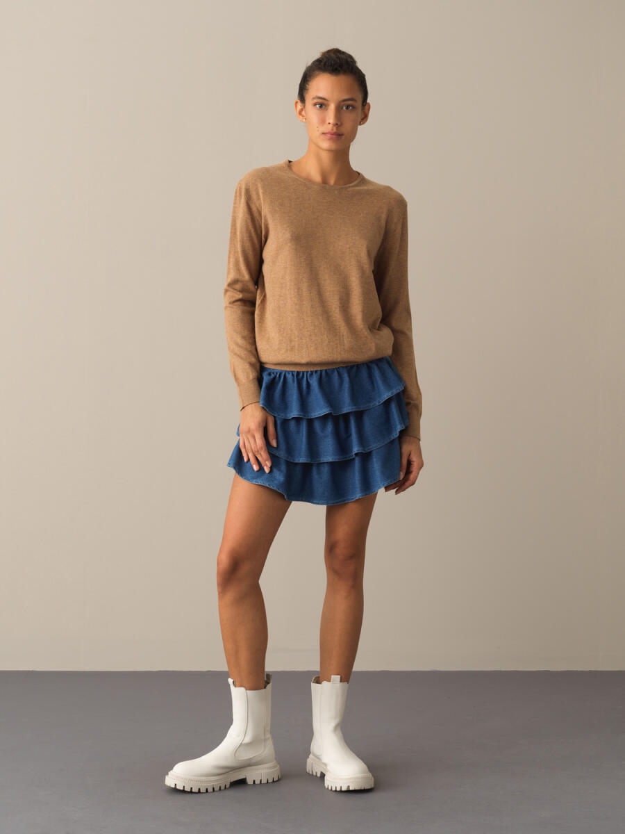 100% Cotton Regular Fit Basic Sweater - 2