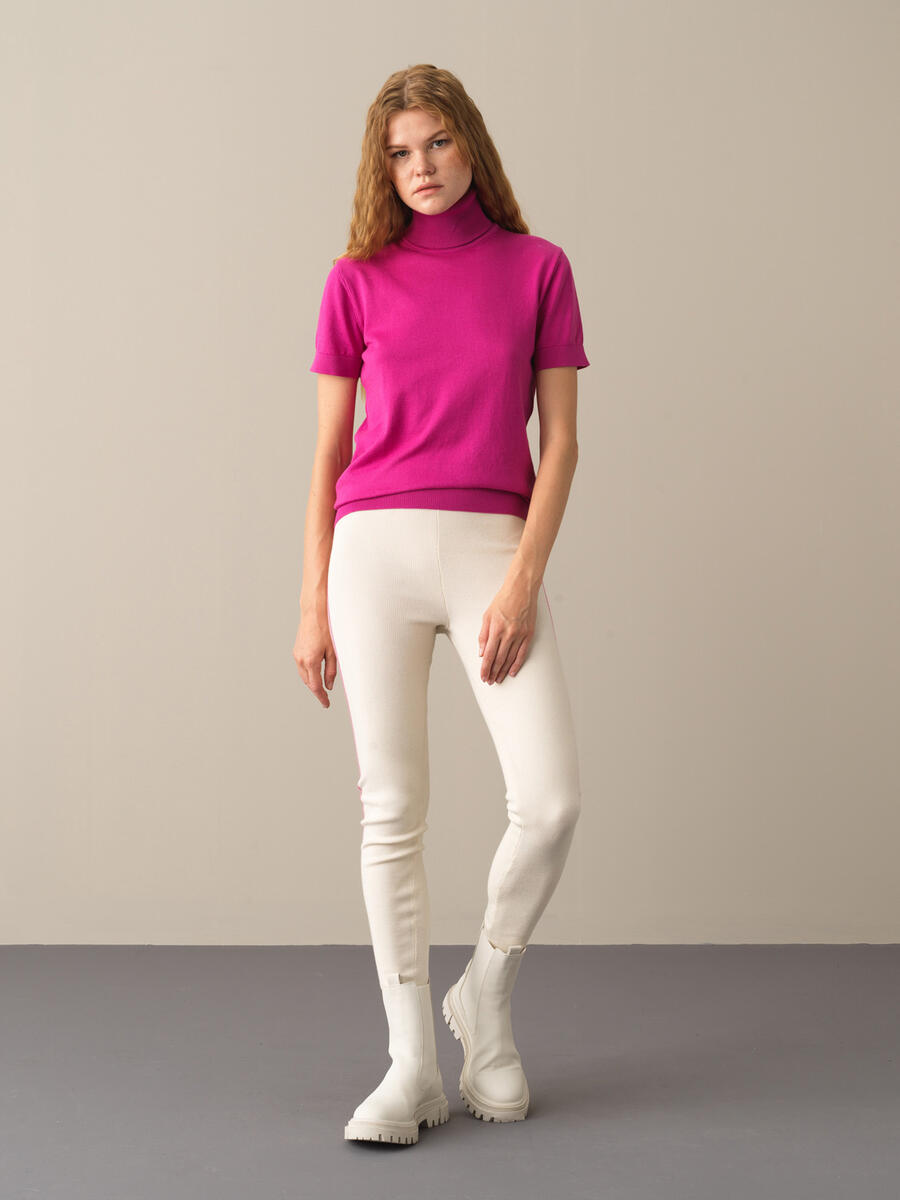 100% Cotton Relaxed Fit Basic Sweater - 2