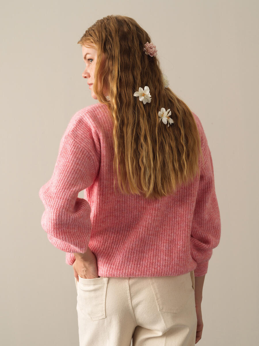 Crew Neck Oversized Sweater - 4