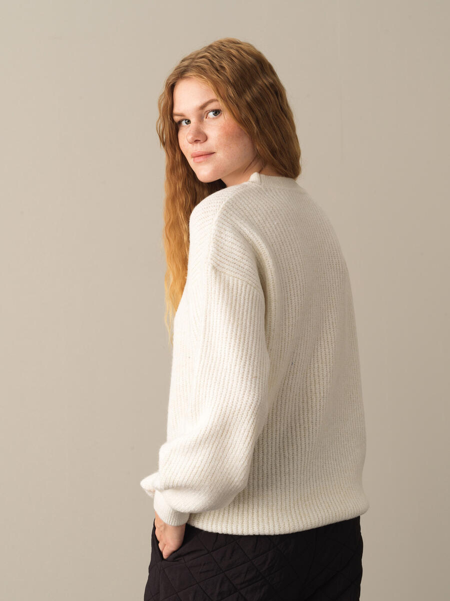 Crew Neck Oversized Sweater - 3