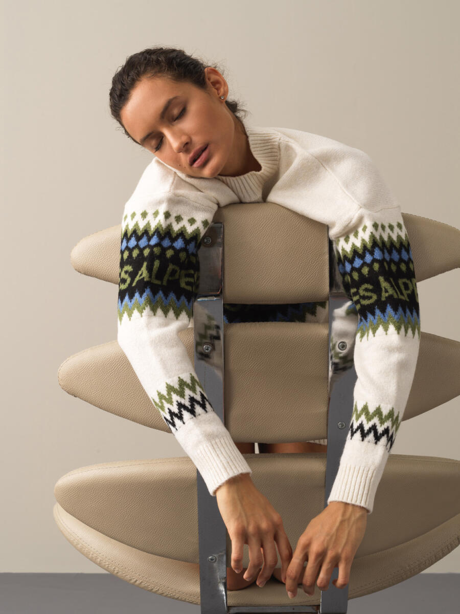 Half Turtleneck Regular Fit Patterned Sweater - 6