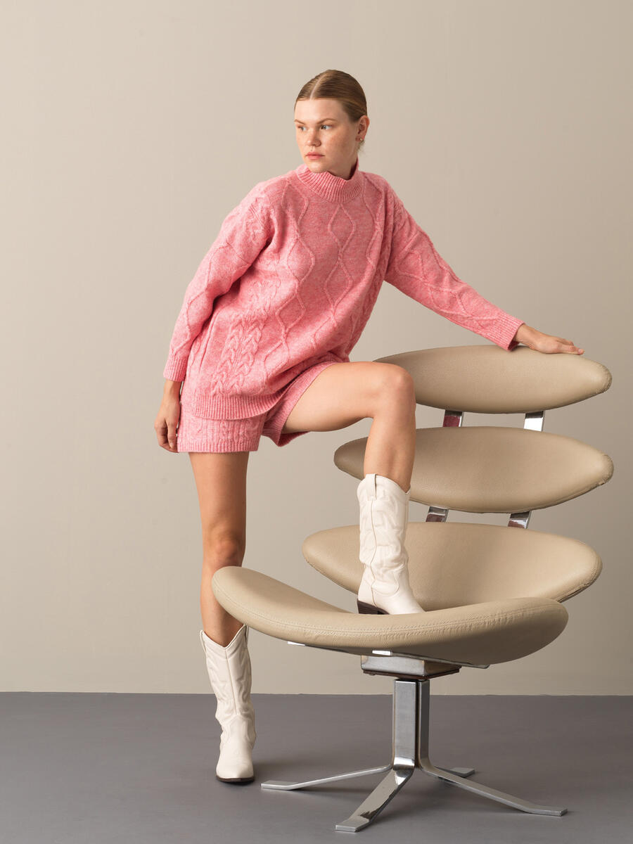 High Neck Oversized Sweater - 4