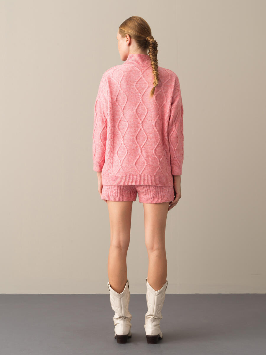 High Neck Oversized Sweater - 3