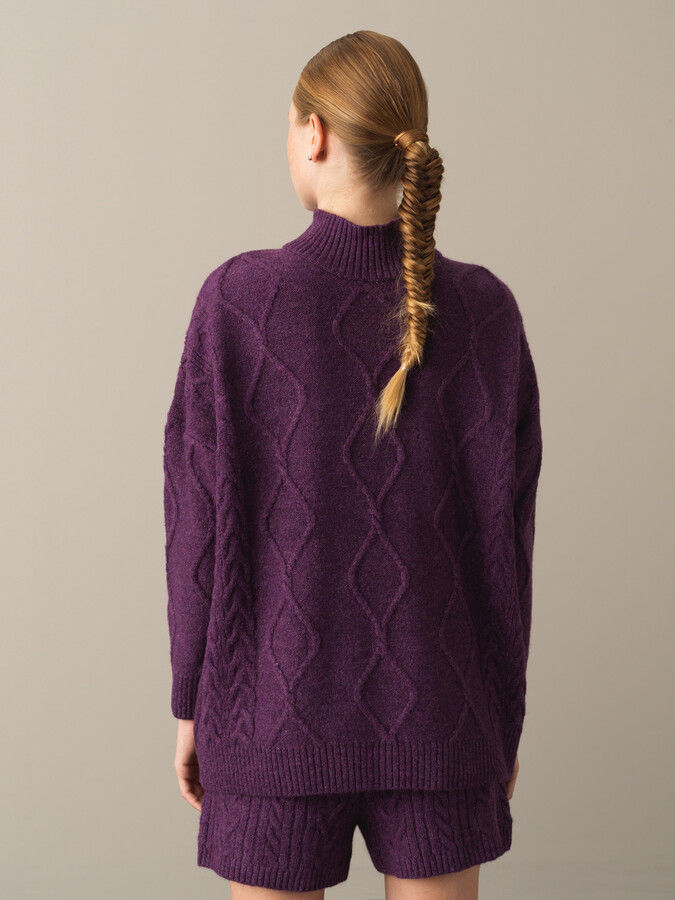 High Neck Oversized Sweater - 3