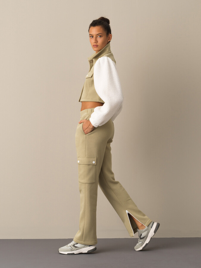 Cotton Oversized Pocketed Sweat Pants - Xint
