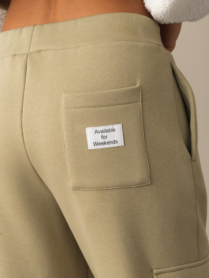 Cotton Oversized Pocketed Sweat Pants - Xint