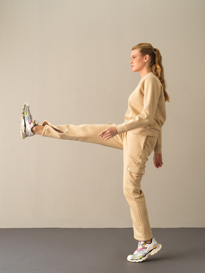 Cotton Oversized Pocketed Sweat Pants - Xint