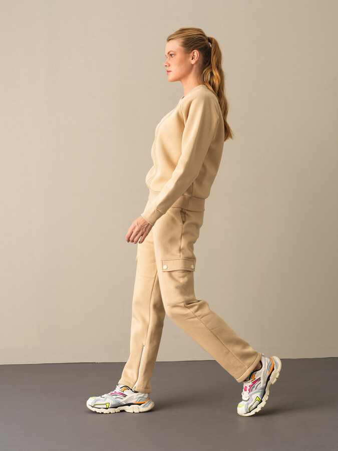 Cotton Oversized Pocketed Sweat Pants - Xint
