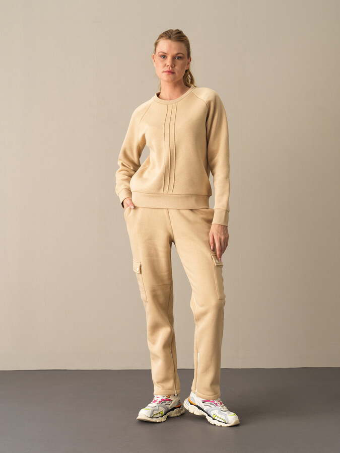 Cotton Oversized Pocketed Sweat Pants - Xint
