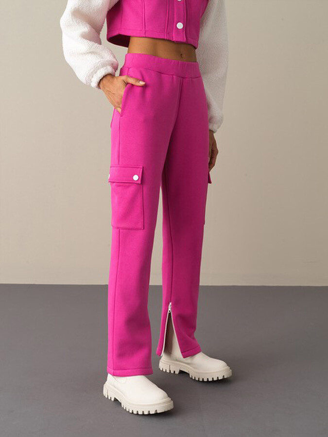 Cotton Oversized Pocketed Sweat Pants - Xint