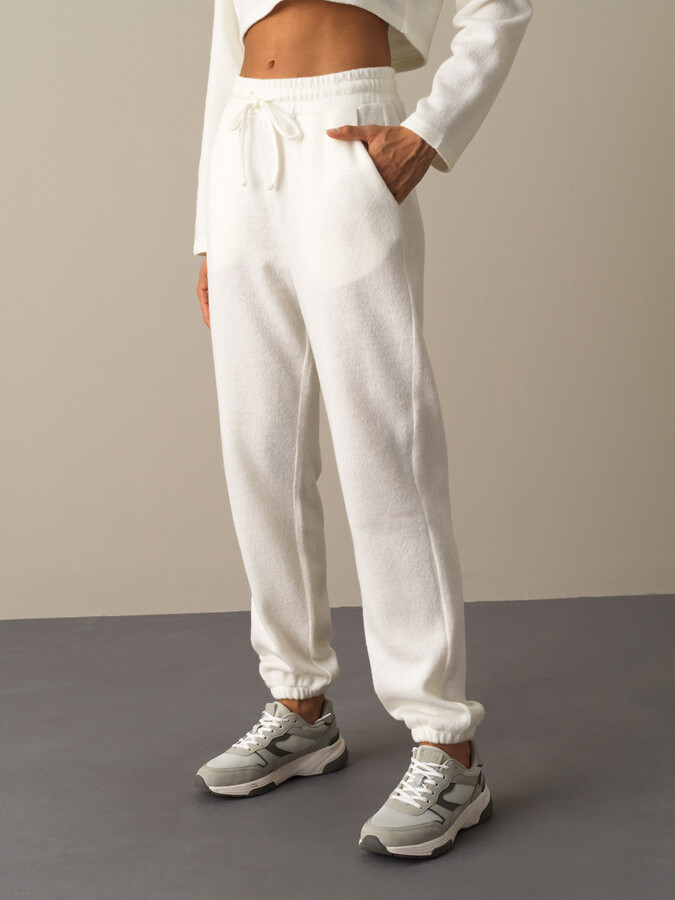 Elastic Waist Oversized Jogger Sweat Pants - 1