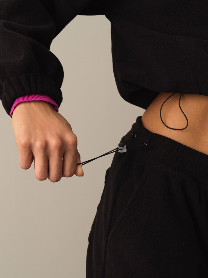 Oversized Cuffed Fleece Sweat Pants - Xint