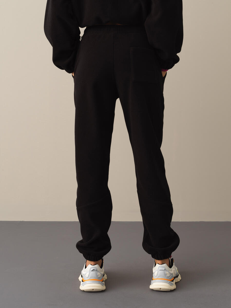 Oversized Cuffed Fleece Sweat Pants - 4