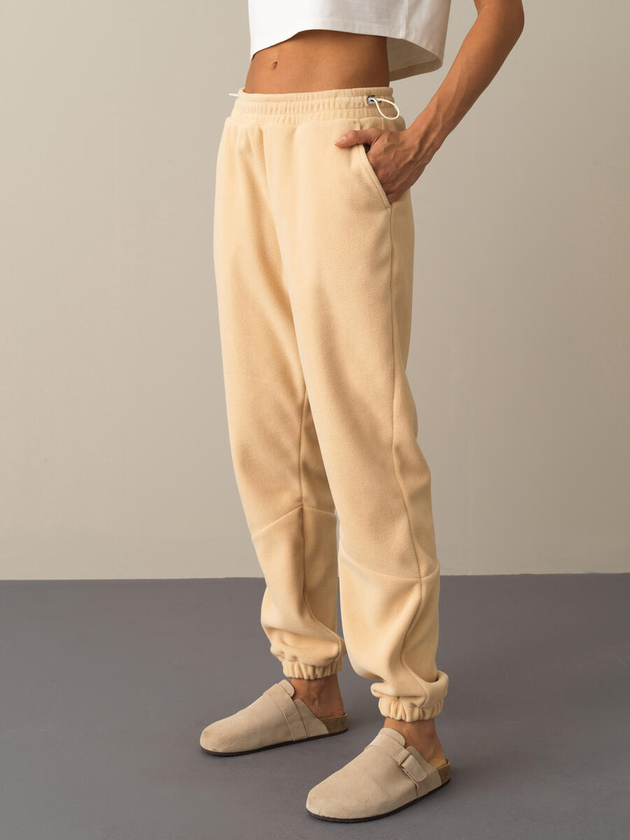 Oversized Cuffed Fleece Sweat Pants