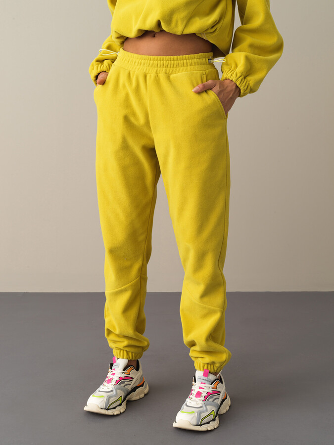 Oversized Cuffed Fleece Sweat Pants - Xint