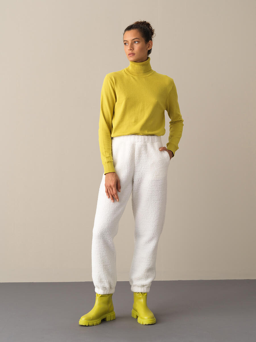 Oversized Pocketed Fleece Sweat Pants - 2