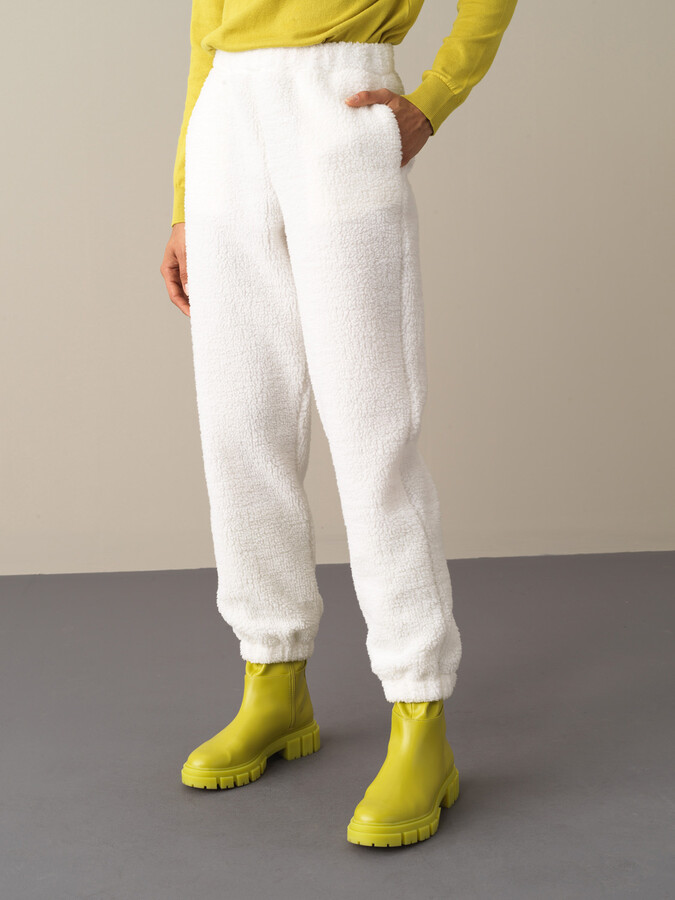 Oversized Pocketed Fleece Sweat Pants - Xint