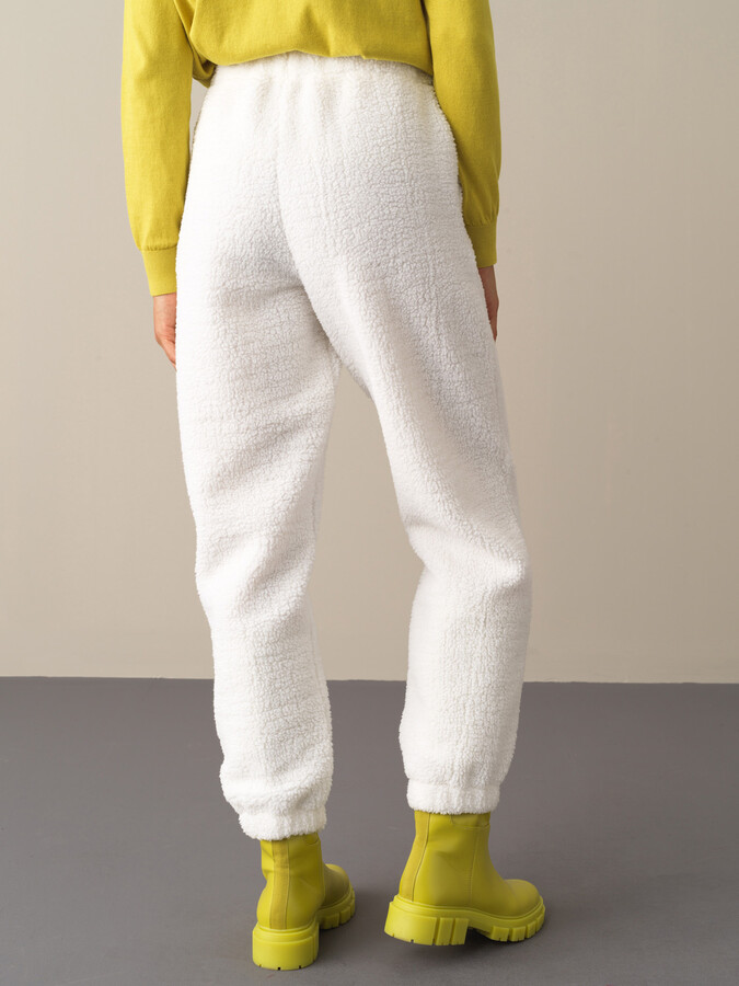 Oversized Pocketed Fleece Sweat Pants - Xint