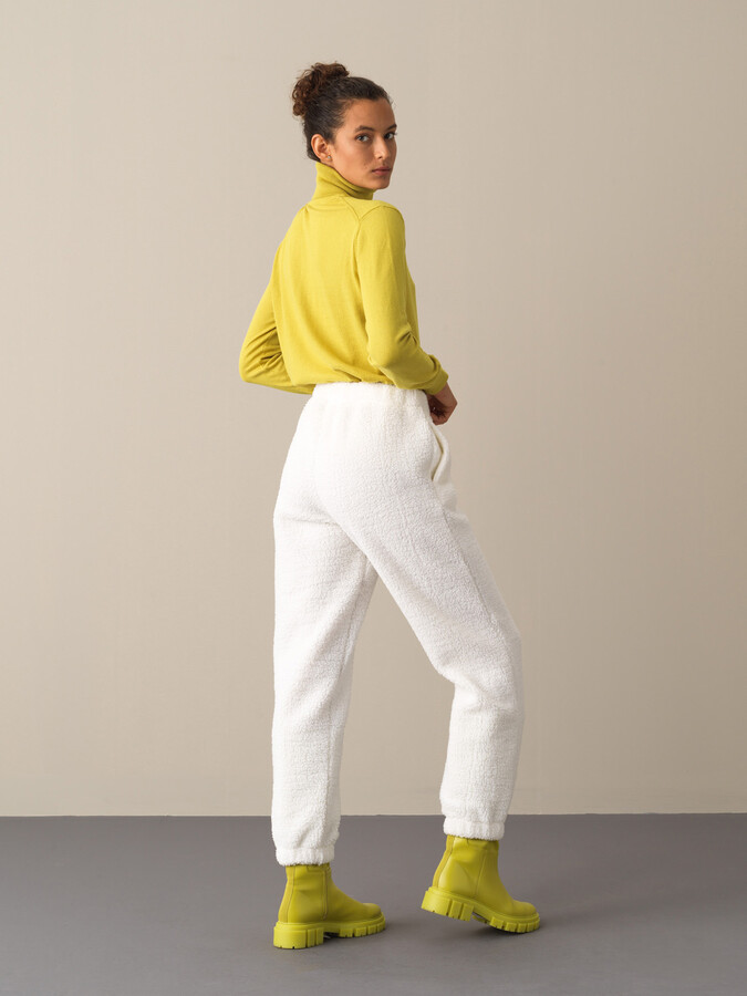 Oversized Pocketed Fleece Sweat Pants - Xint