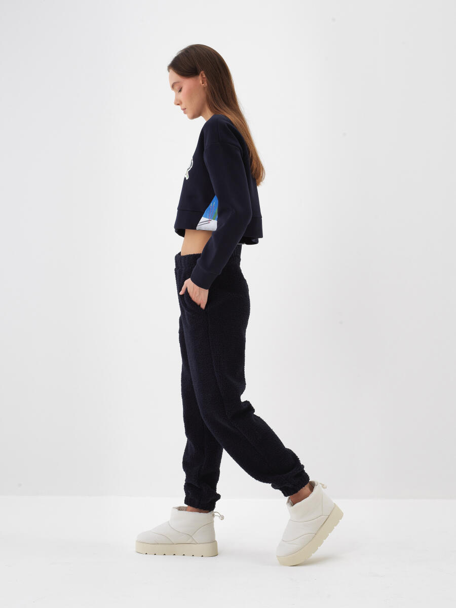 Oversized Pocketed Fleece Sweat Pants