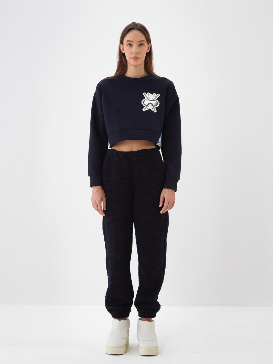 Oversized Pocketed Fleece Sweat Pants - 2