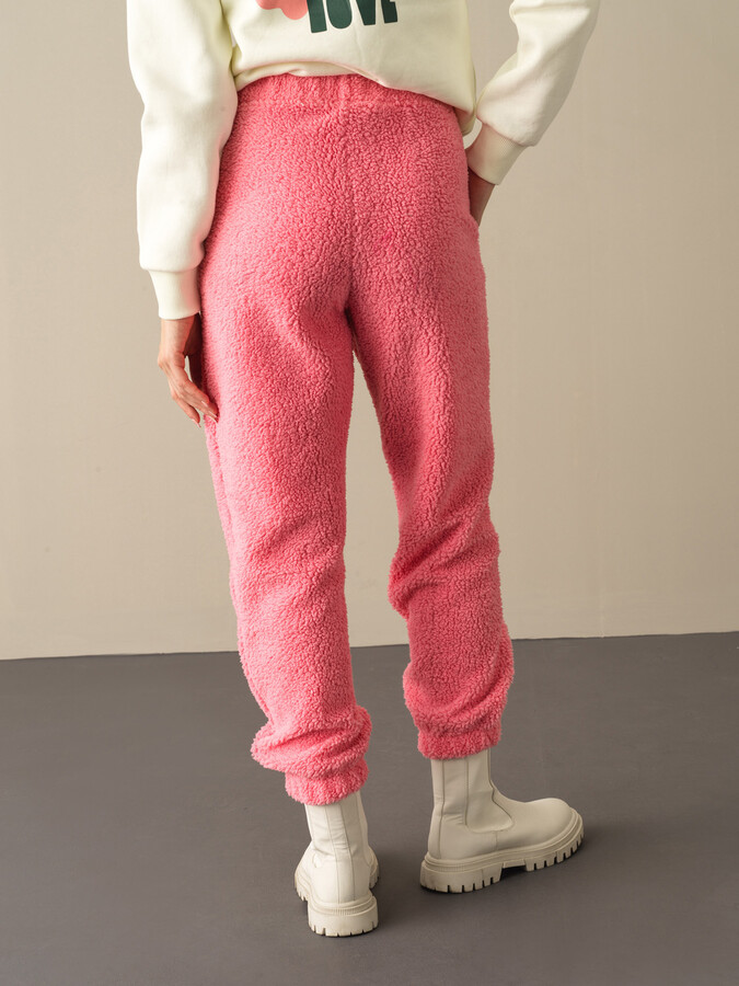 Oversized Pocketed Fleece Sweat Pants - Xint